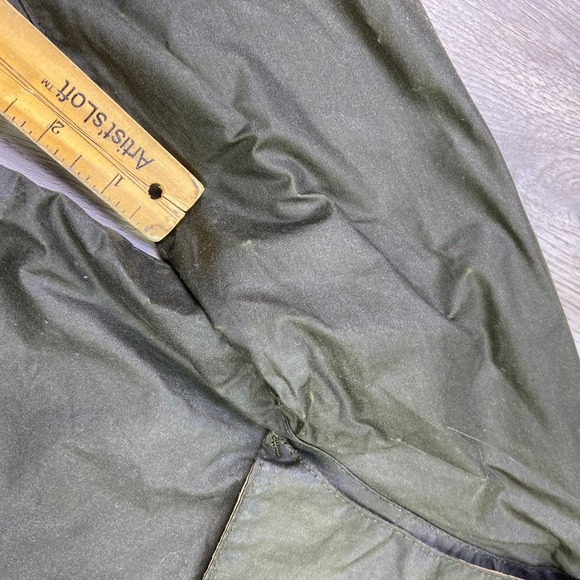 Barbour Durham Wax Lightweight 4 oz Waxed Cotton Green Womens Jacket Size US 8 - Picture 4 of 16